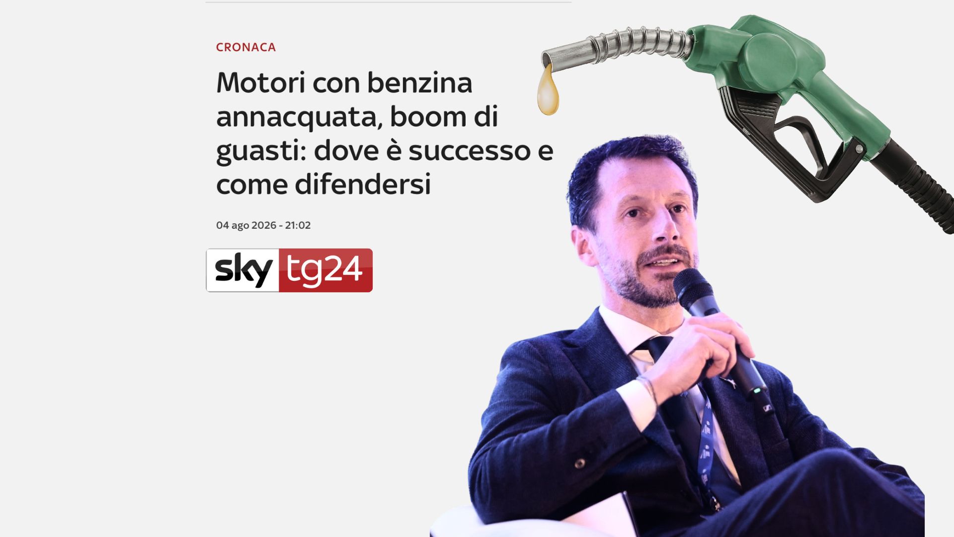Motori con benzina annacquata, boom di guasti
